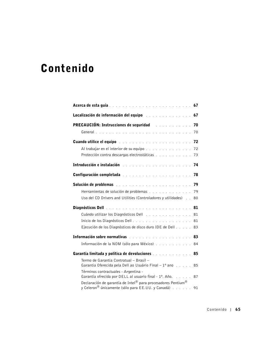 Dell OptiPlex GX270 User Manual | Page 67 / 94