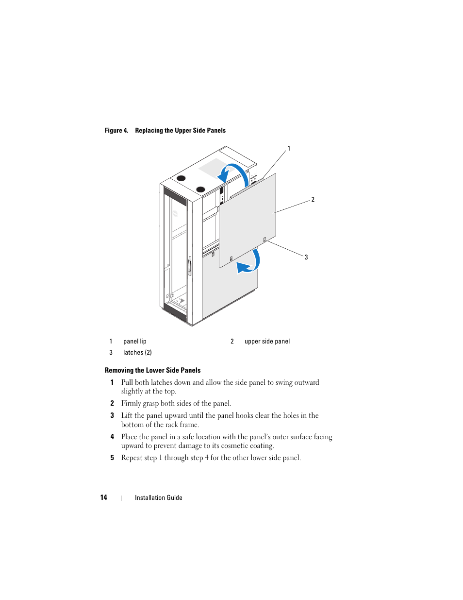 Ack. see figure 4, Top of the rack. see figure 4 | Dell PowerEdge Rack Enclosure 4020S User Manual | Page 16 / 228