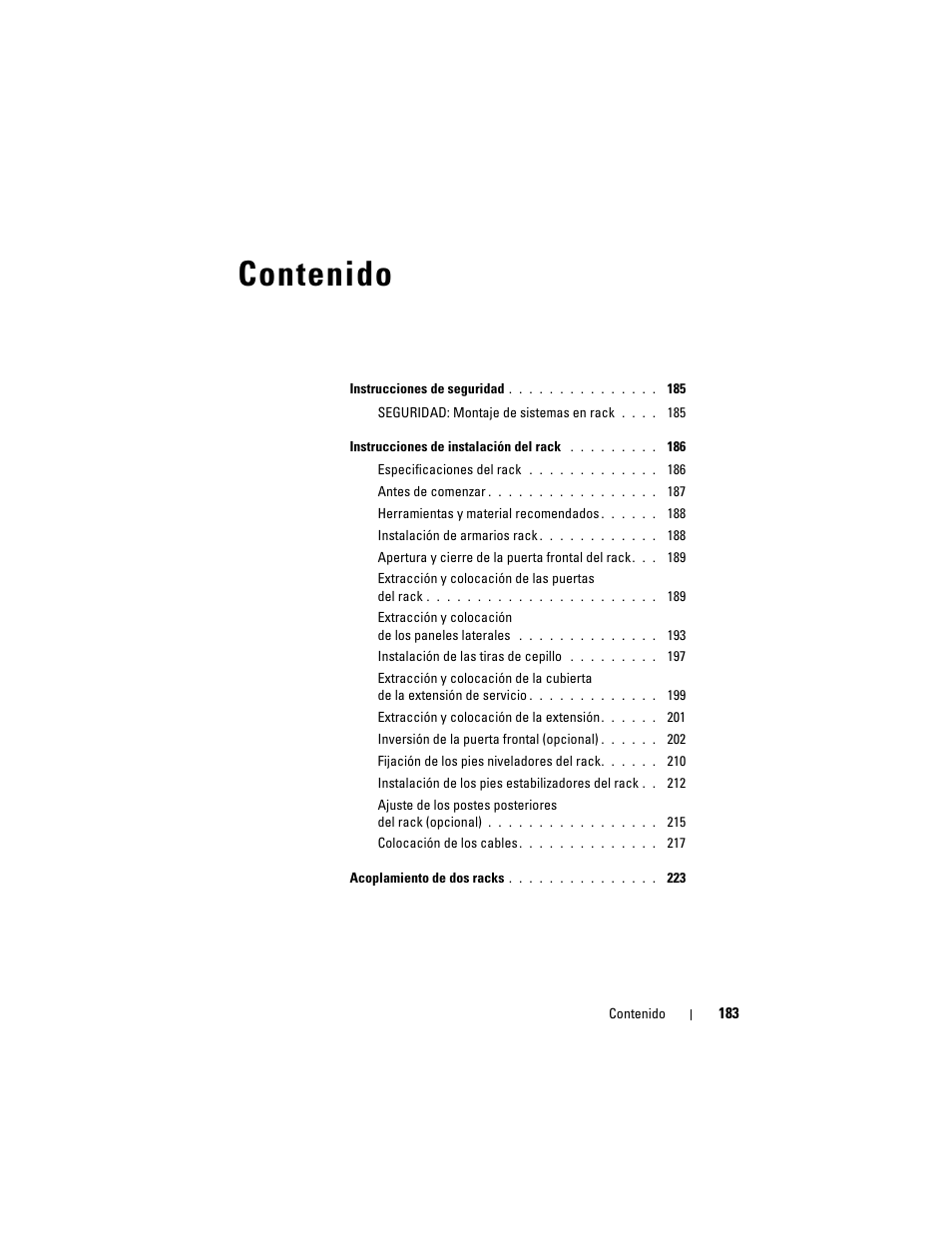 Dell PowerEdge Rack Enclosure 4020S User Manual | Page 185 / 228