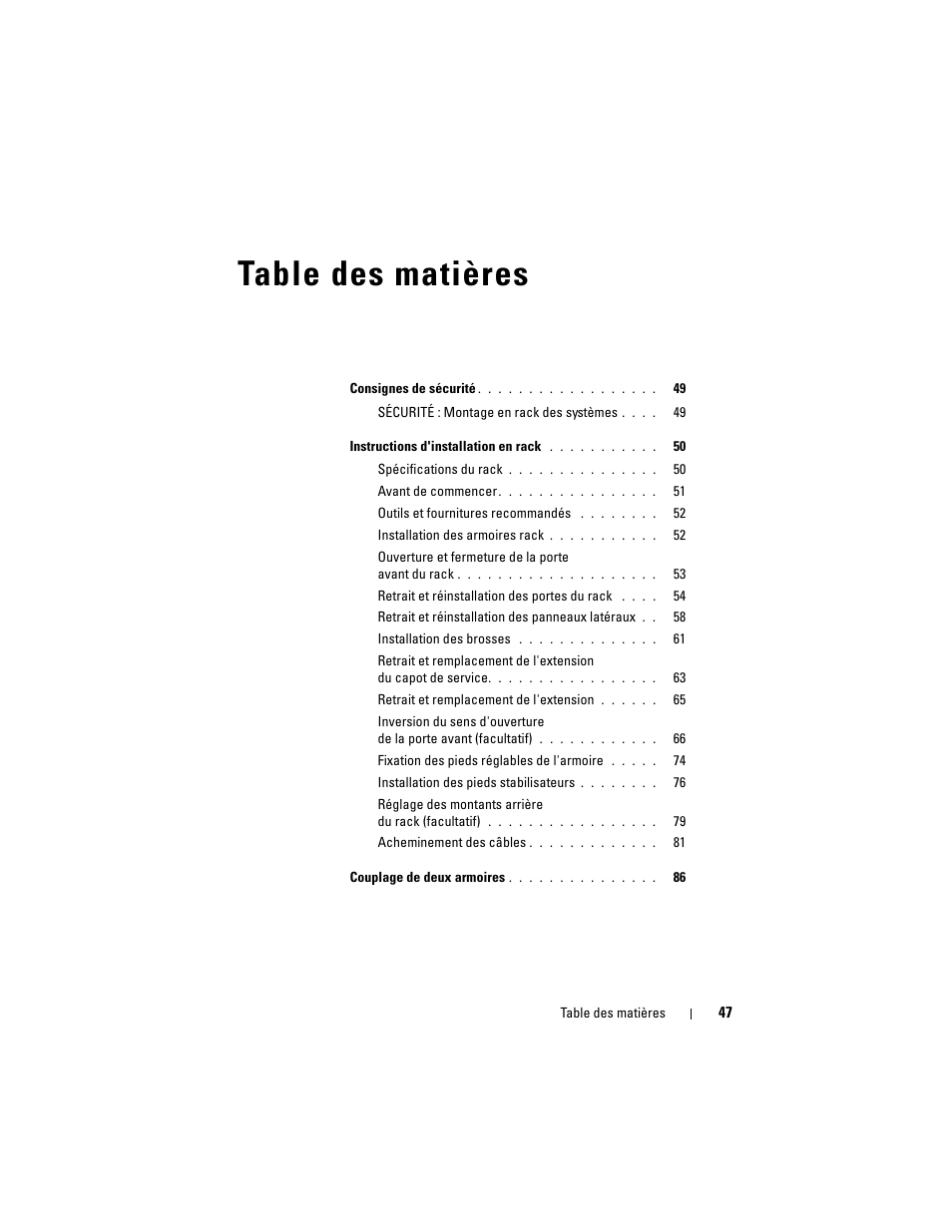 Dell PowerEdge Rack Enclosure 4020S User Manual | Page 49 / 228