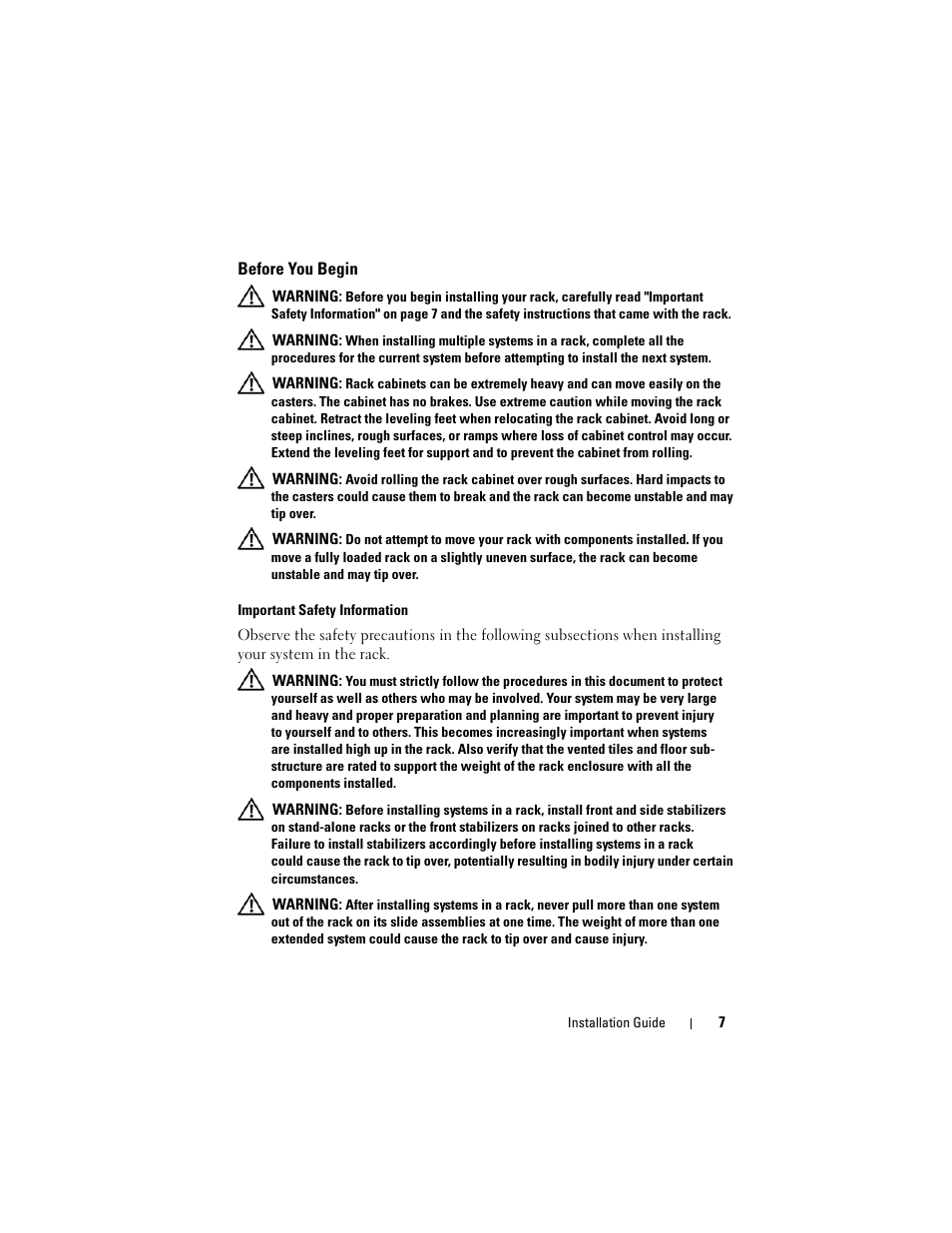 Before you begin | Dell PowerEdge Rack Enclosure 4020S User Manual | Page 9 / 228