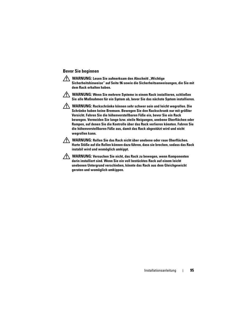 Bevor sie beginnen | Dell PowerEdge Rack Enclosure 4020S User Manual | Page 97 / 228