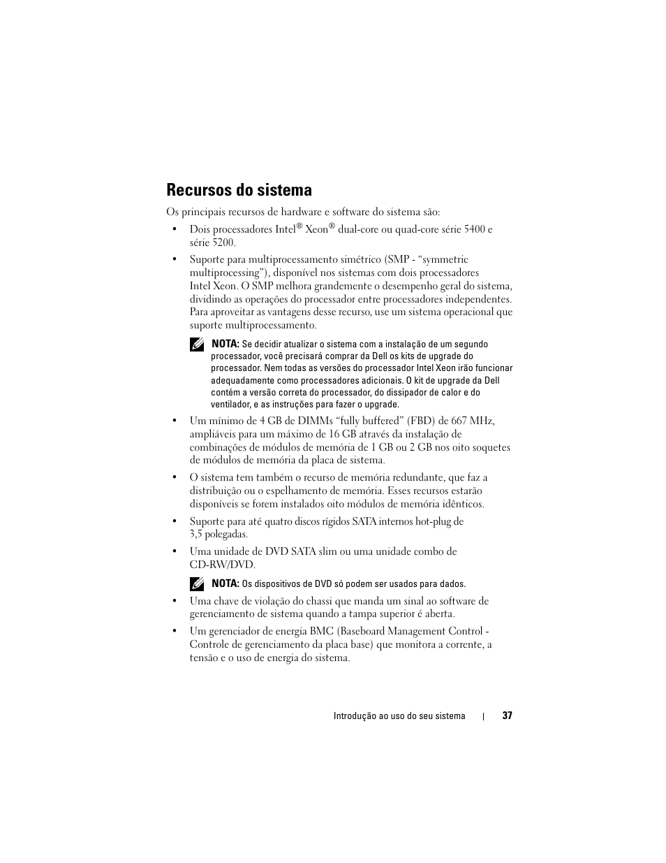 Recursos do sistema | Dell PowerVault DL2000 User Manual | Page 39 / 70