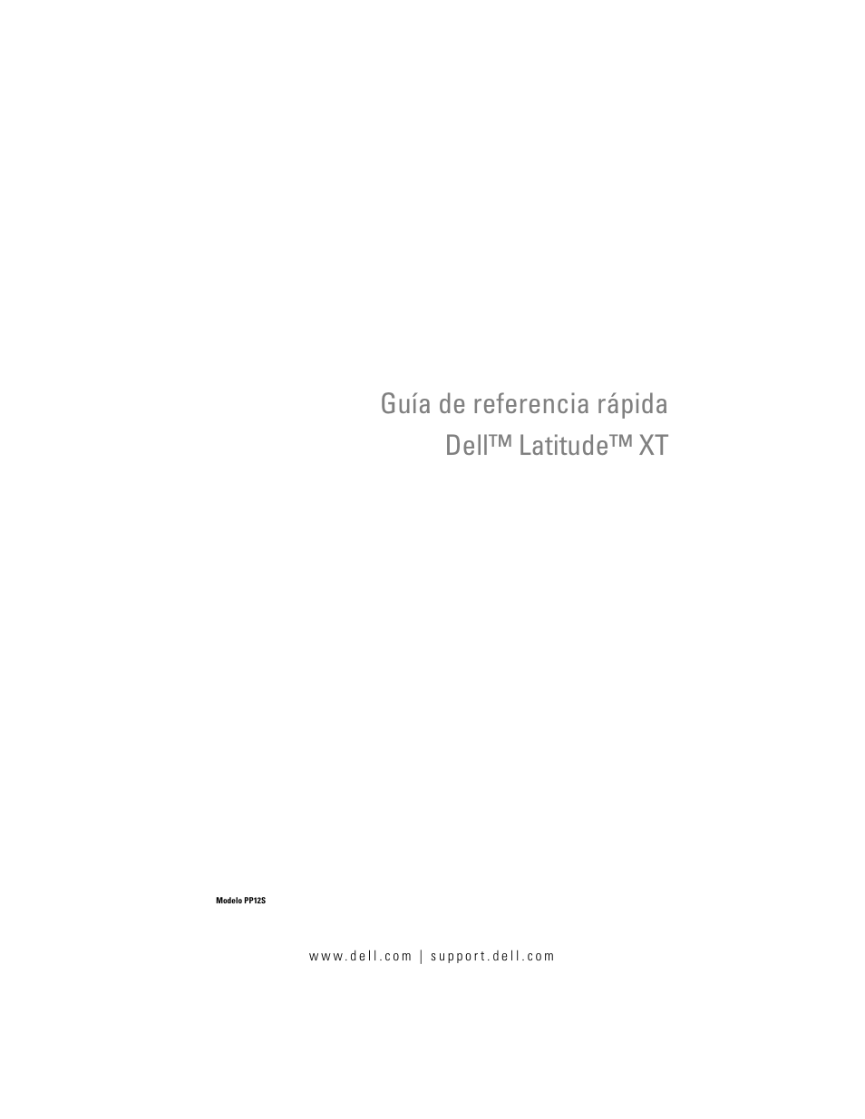 Guía de referencia rápida, Guía de referencia rápida dell™ latitude™ xt | Dell Latitude XT (Late 2007) User Manual | Page 101 / 134