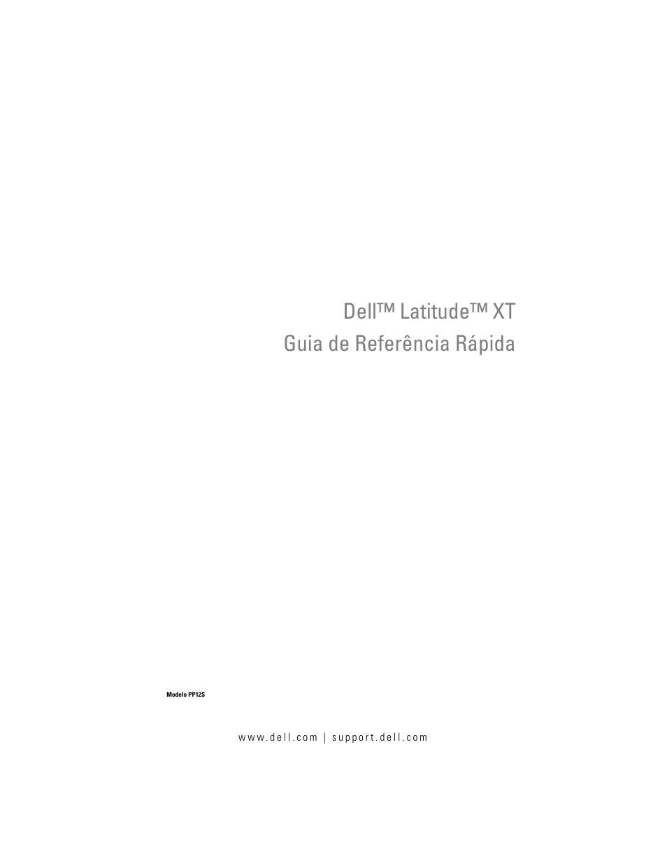 Guia de referência rápida, Dell™ latitude™ xt guia de referência rápida | Dell Latitude XT (Late 2007) User Manual | Page 67 / 134