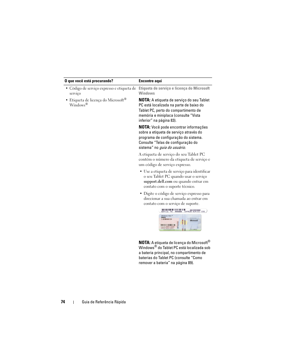 Dell Latitude XT (Late 2007) User Manual | Page 74 / 134