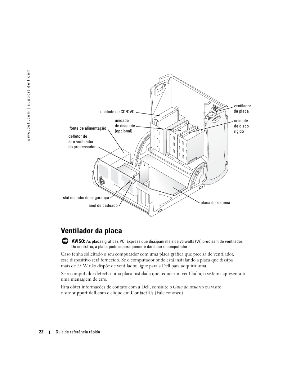 Ventilador da placa | Dell Precision 370 User Manual | Page 102 / 162