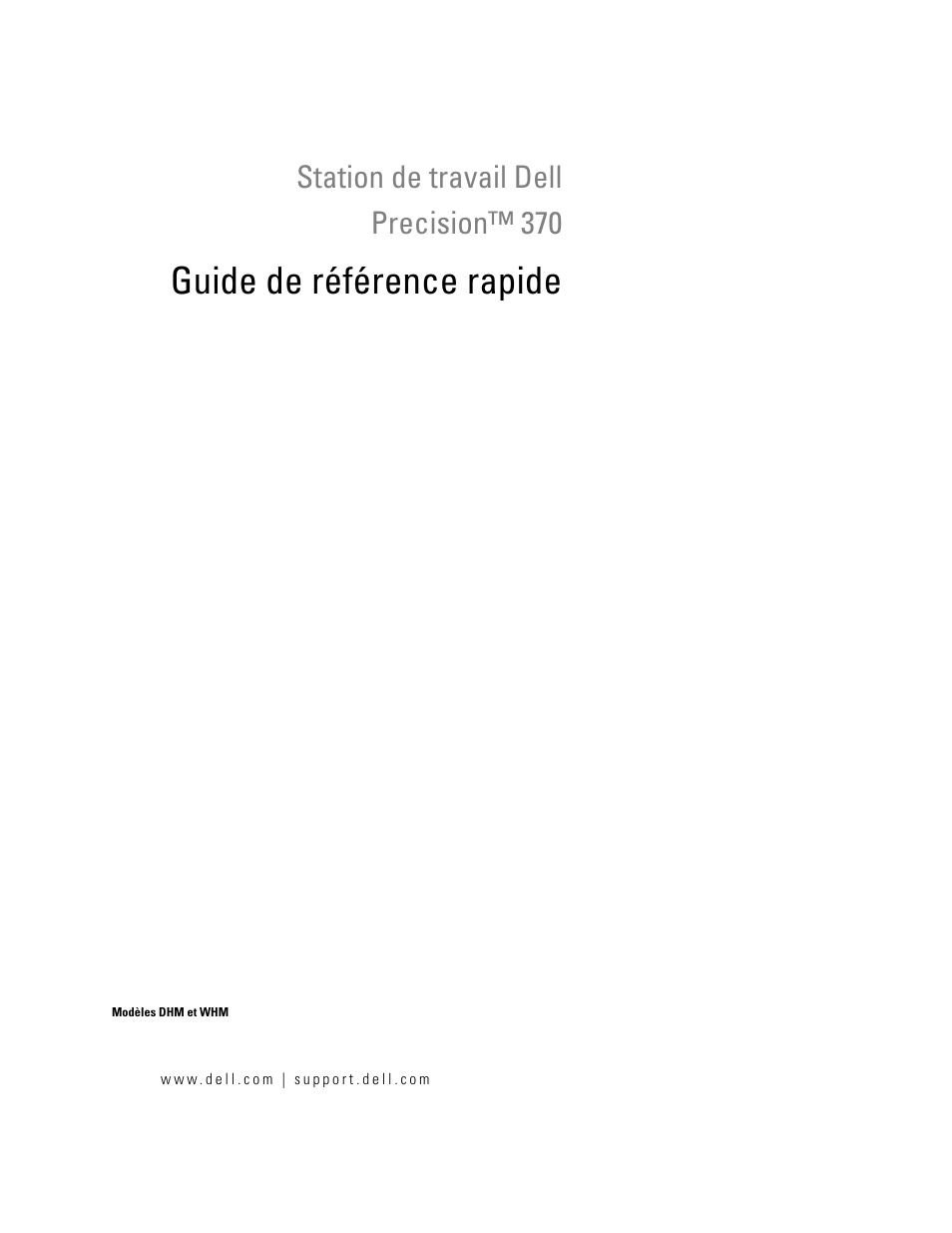 Guide de référence rapide, Station de travail dell precision™ 370 | Dell Precision 370 User Manual | Page 41 / 162