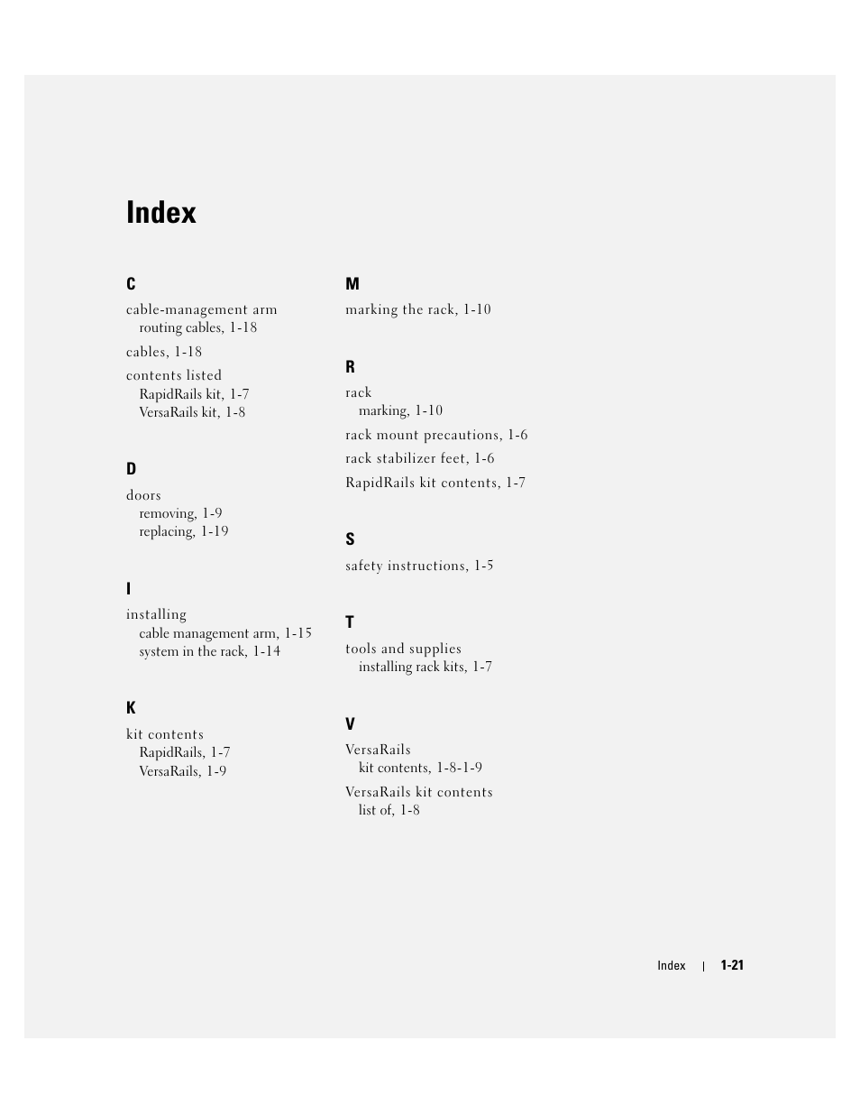 Index | Dell PowerEdge 1800 User Manual | Page 23 / 112