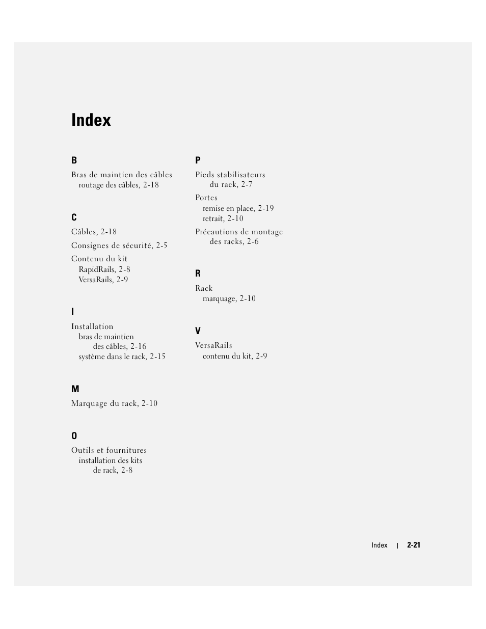 Index | Dell PowerEdge 1800 User Manual | Page 45 / 112