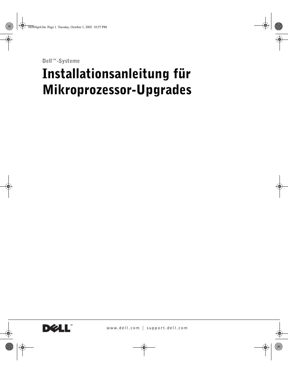 Installationsanleitung für mikroprozessor-upgrades | Dell PowerEdge 500SC User Manual | Page 23 / 56