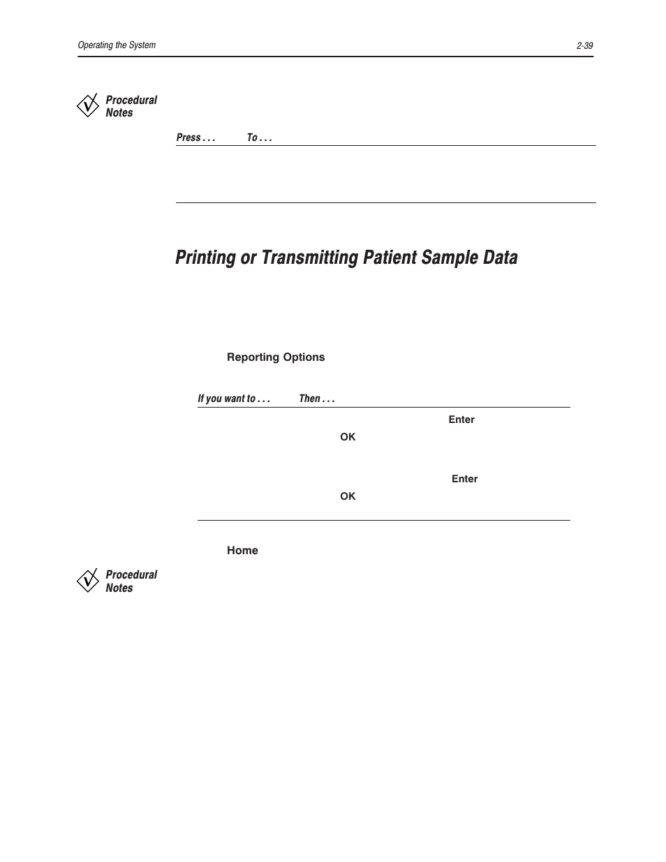 Printing or transmitting patient sample data | Bayer HealthCare Rapidlab 800 User Manual | Page 137 / 699