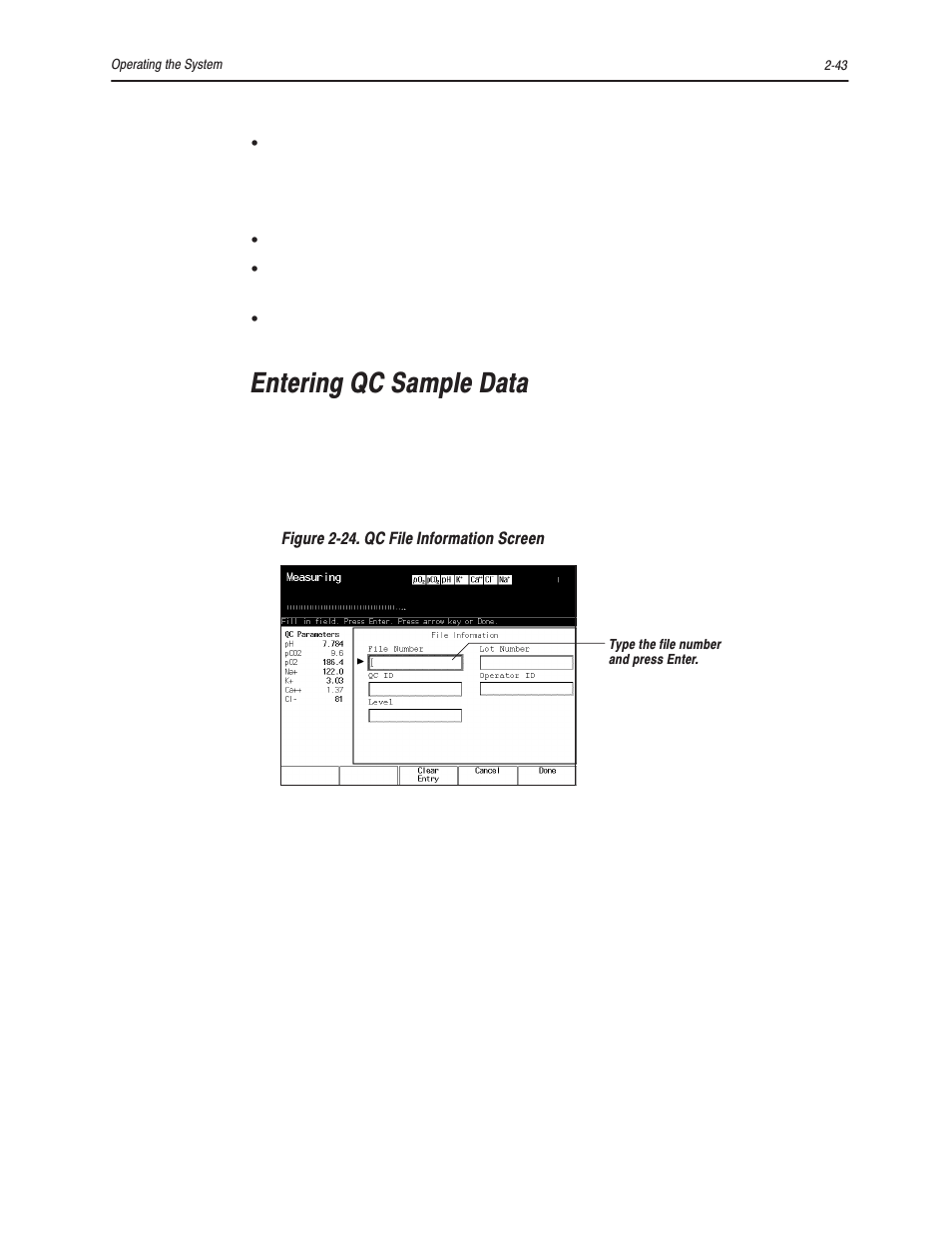 Entering qc sample data | Bayer HealthCare Rapidlab 800 User Manual | Page 141 / 699