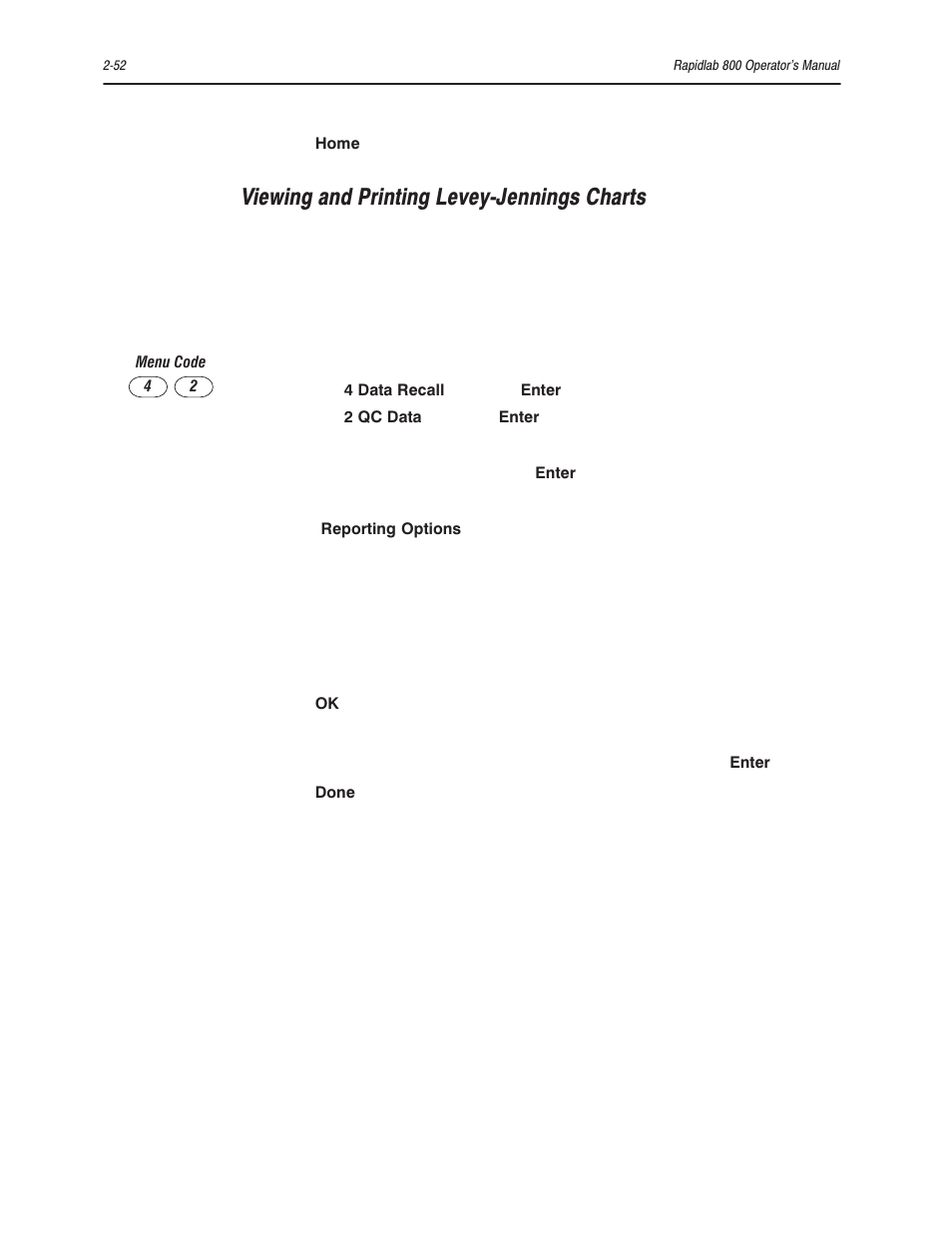 Viewing and printing leveyćjennings charts | Bayer HealthCare Rapidlab 800 User Manual | Page 150 / 699