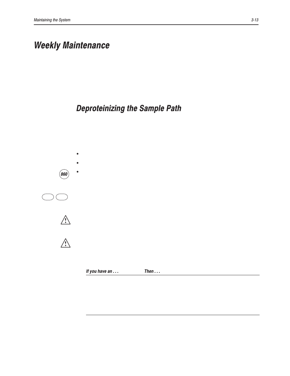 Weekly maintenance, Deproteinizing the sample path | Bayer HealthCare Rapidlab 800 User Manual | Page 181 / 699