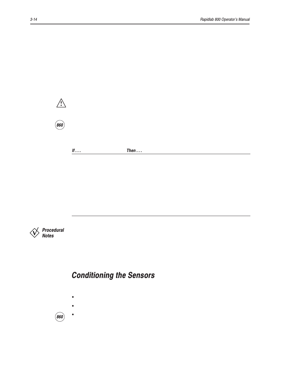 Conditioning the sensors | Bayer HealthCare Rapidlab 800 User Manual | Page 182 / 699
