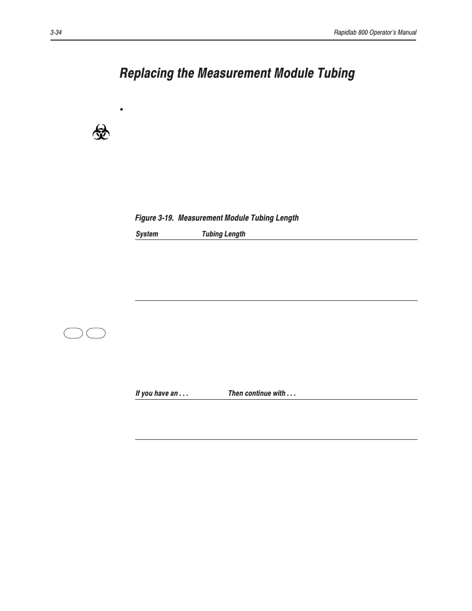 Replacing the measurement module tubing | Bayer HealthCare Rapidlab 800 User Manual | Page 202 / 699