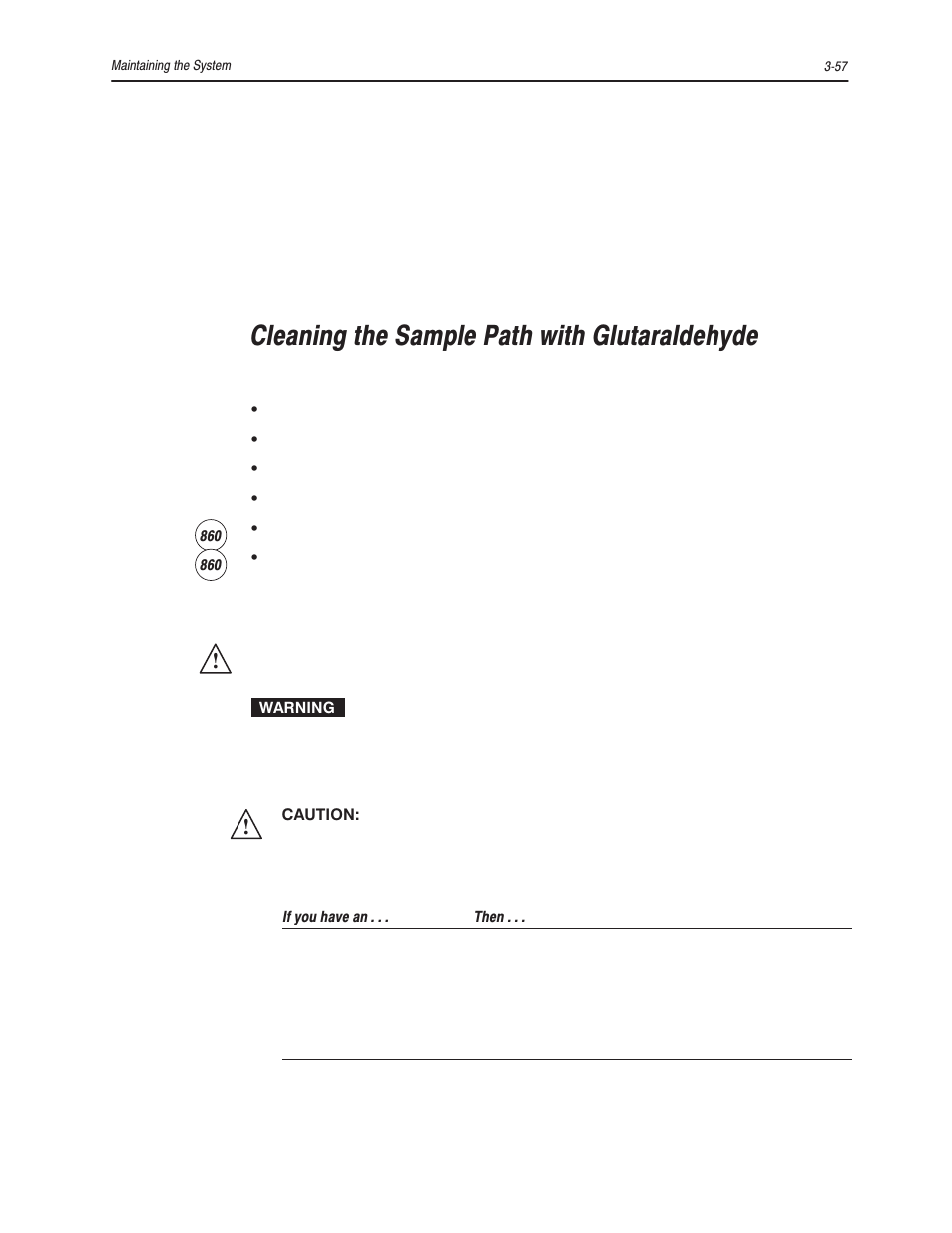 Cleaning the sample path with glutaraldehyde | Bayer HealthCare Rapidlab 800 User Manual | Page 227 / 699