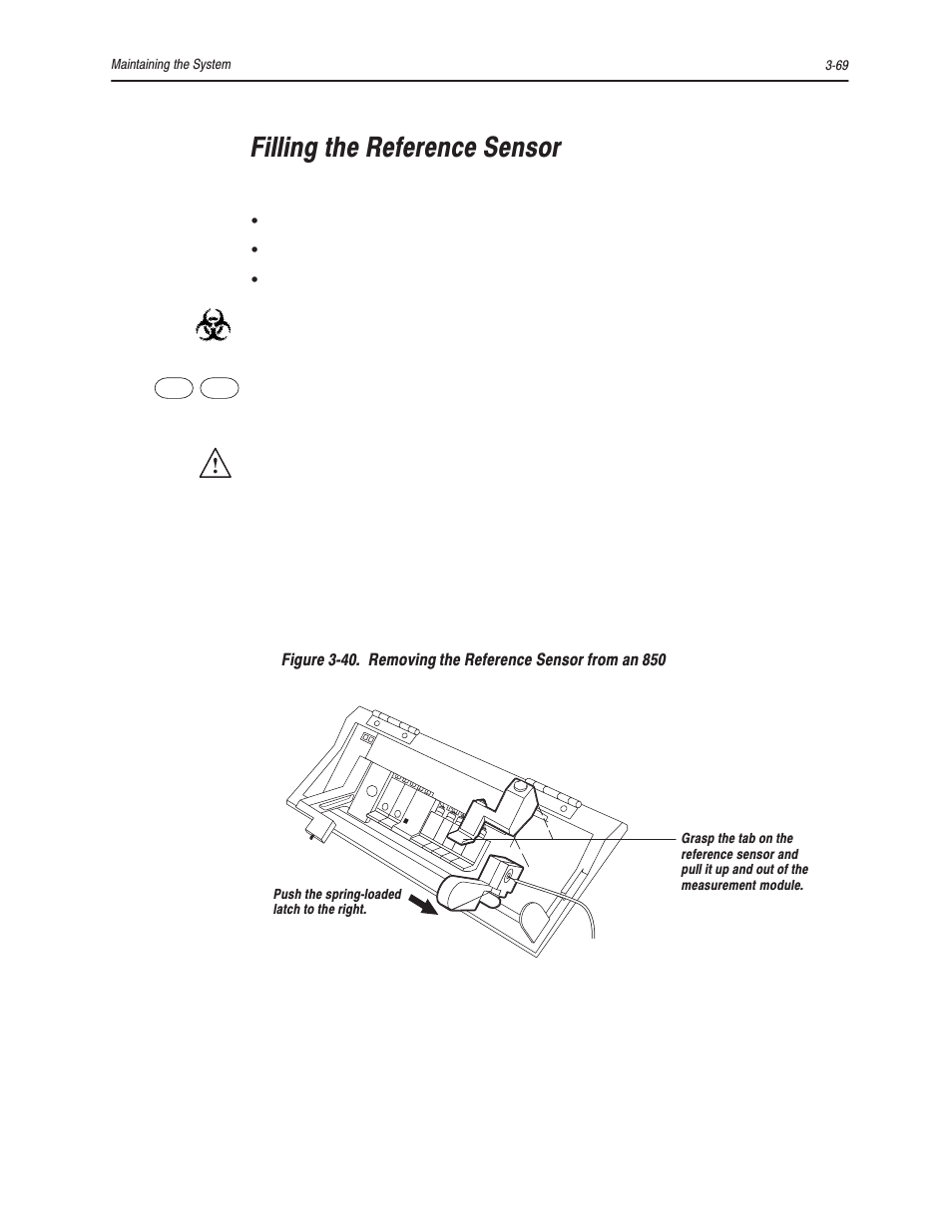 Filling the reference sensor | Bayer HealthCare Rapidlab 800 User Manual | Page 241 / 699