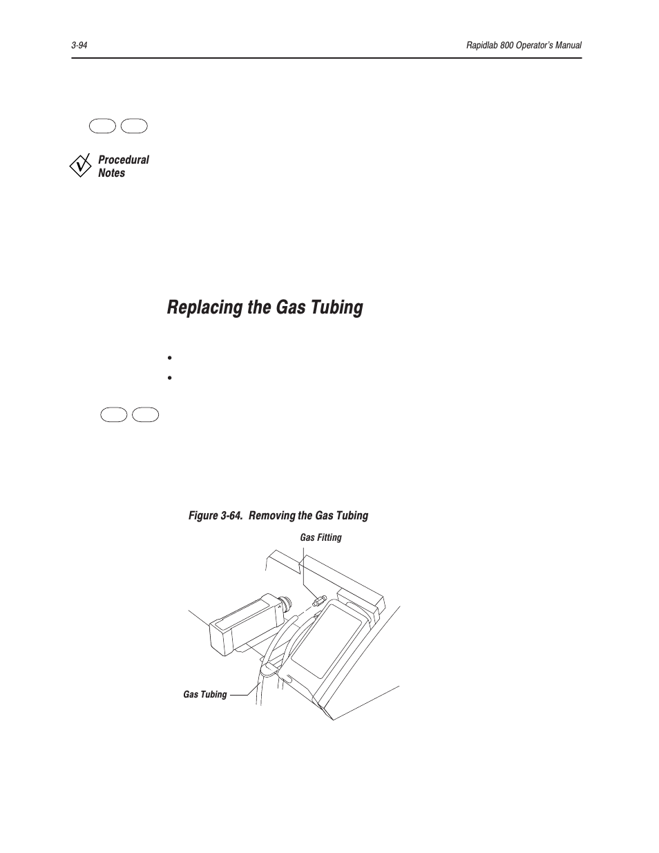 Replacing the gas tubing | Bayer HealthCare Rapidlab 800 User Manual | Page 266 / 699