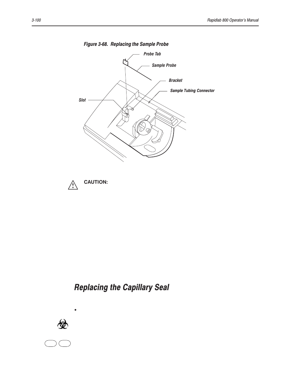 Replacing the capillary seal | Bayer HealthCare Rapidlab 800 User Manual | Page 272 / 699