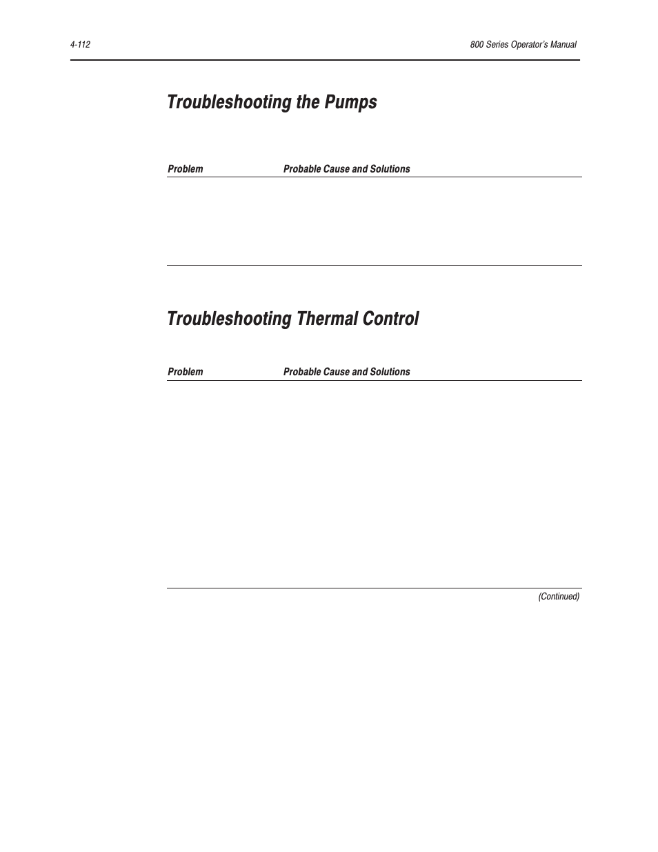 Troubleshooting the pumps, Troubleshooting thermal control | Bayer HealthCare Rapidlab 800 User Manual | Page 400 / 699