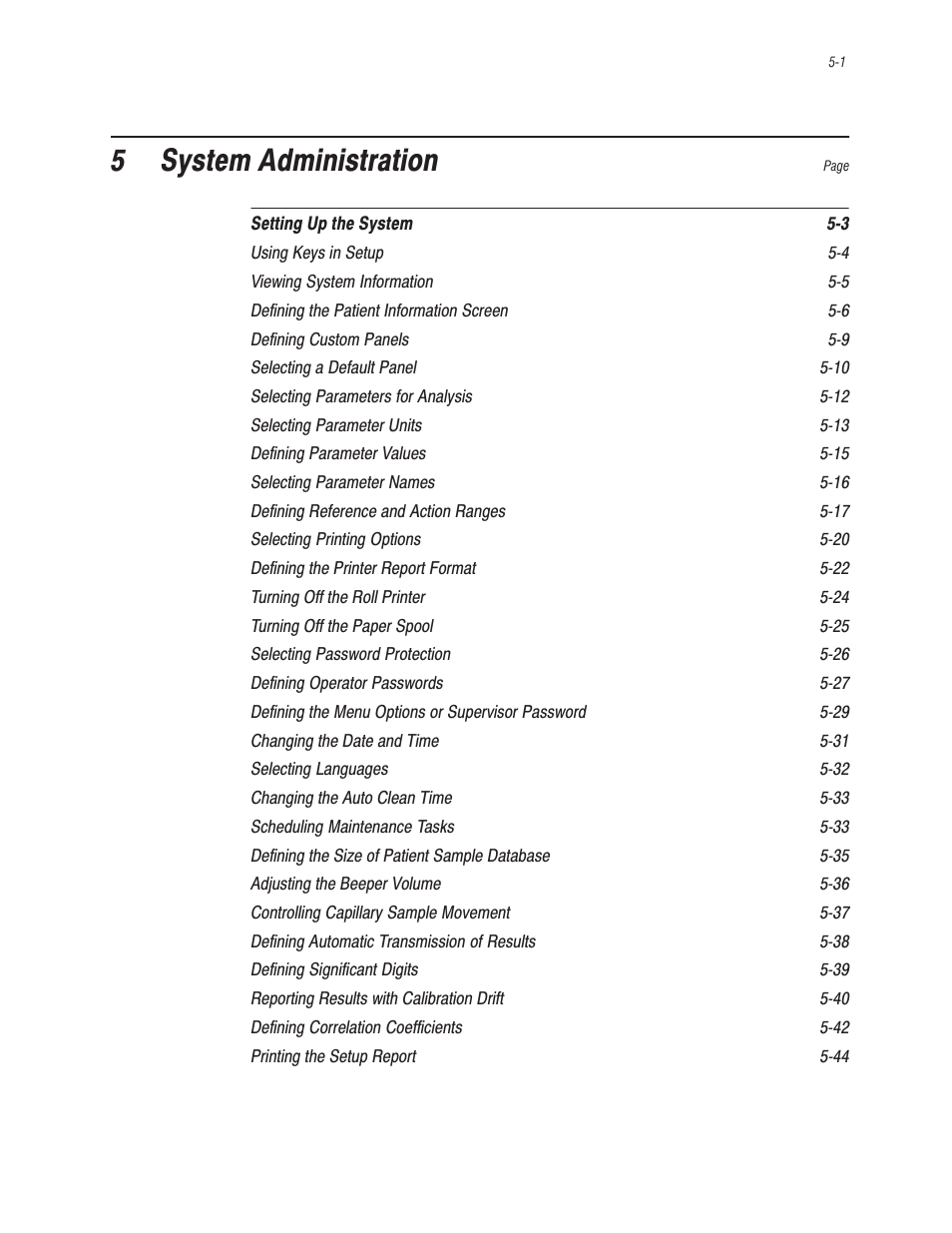 System administration, 5 system administration | Bayer HealthCare Rapidlab 800 User Manual | Page 411 / 699