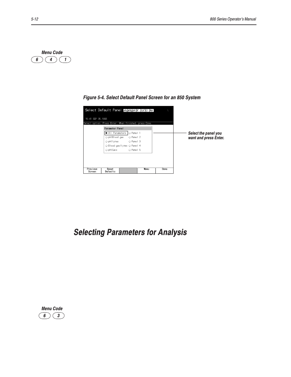 Selecting parameters for analysis | Bayer HealthCare Rapidlab 800 User Manual | Page 422 / 699