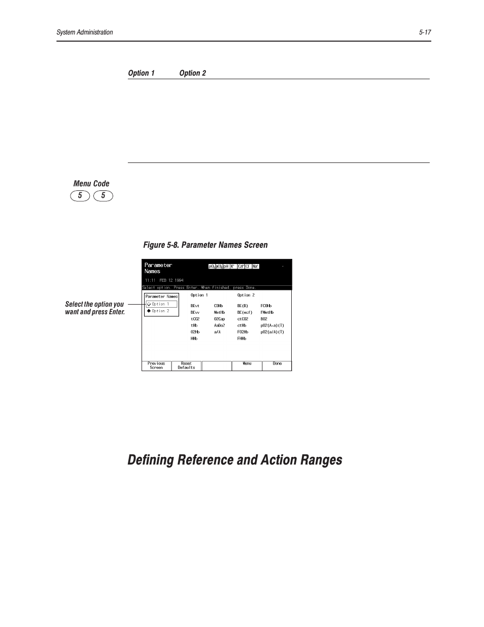 Defining reference and action ranges | Bayer HealthCare Rapidlab 800 User Manual | Page 427 / 699