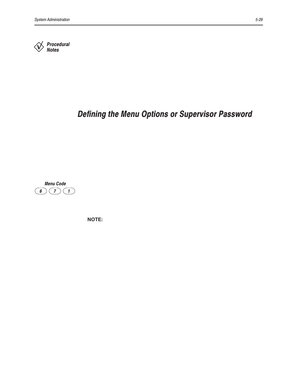 Defining the menu options or supervisor password | Bayer HealthCare Rapidlab 800 User Manual | Page 439 / 699