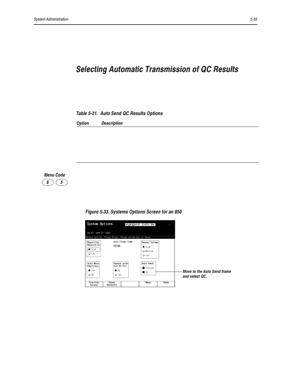 Selecting automatic transmission of qc results | Bayer HealthCare Rapidlab 800 User Manual | Page 465 / 699