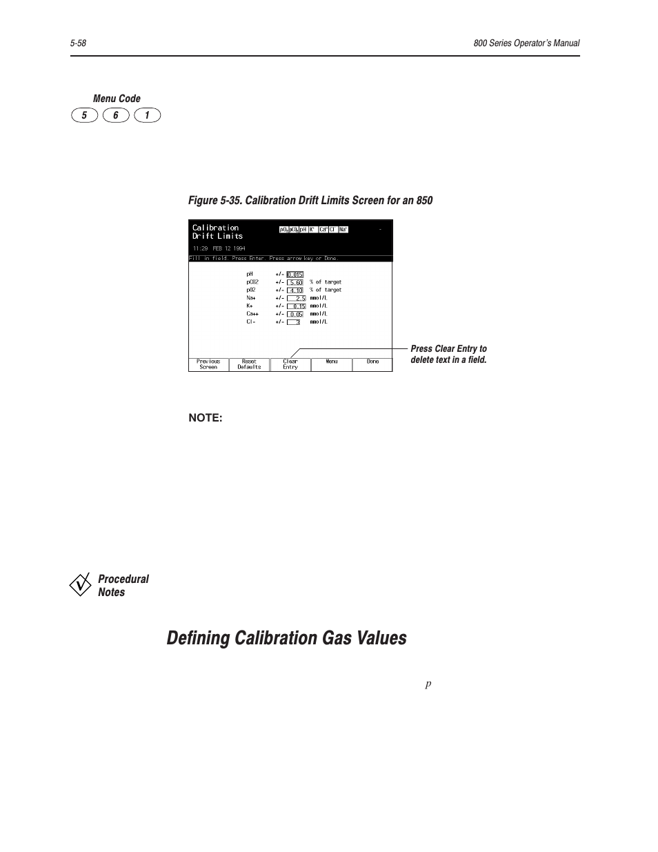 Defining calibration gas values | Bayer HealthCare Rapidlab 800 User Manual | Page 468 / 699