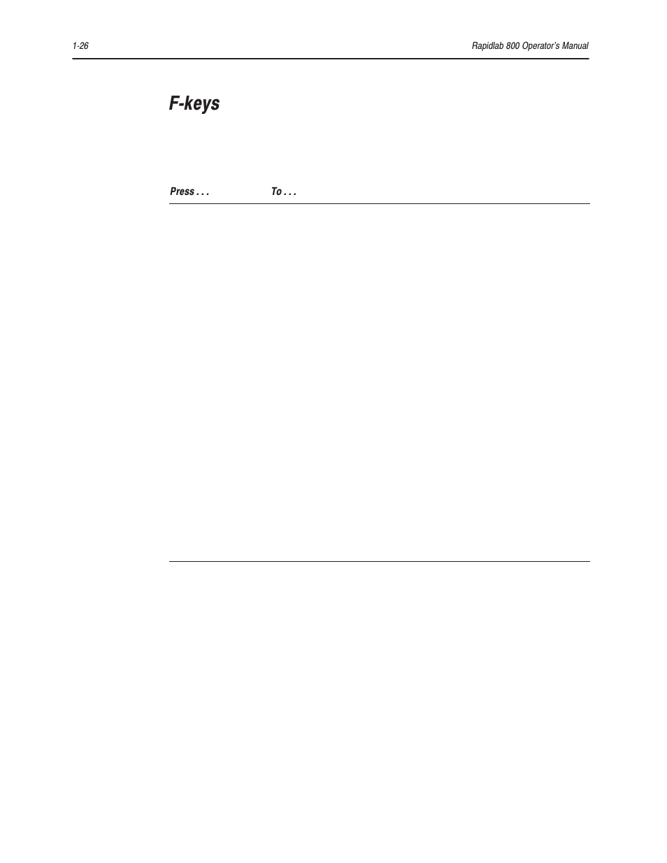 Fćkeys | Bayer HealthCare Rapidlab 800 User Manual | Page 48 / 699