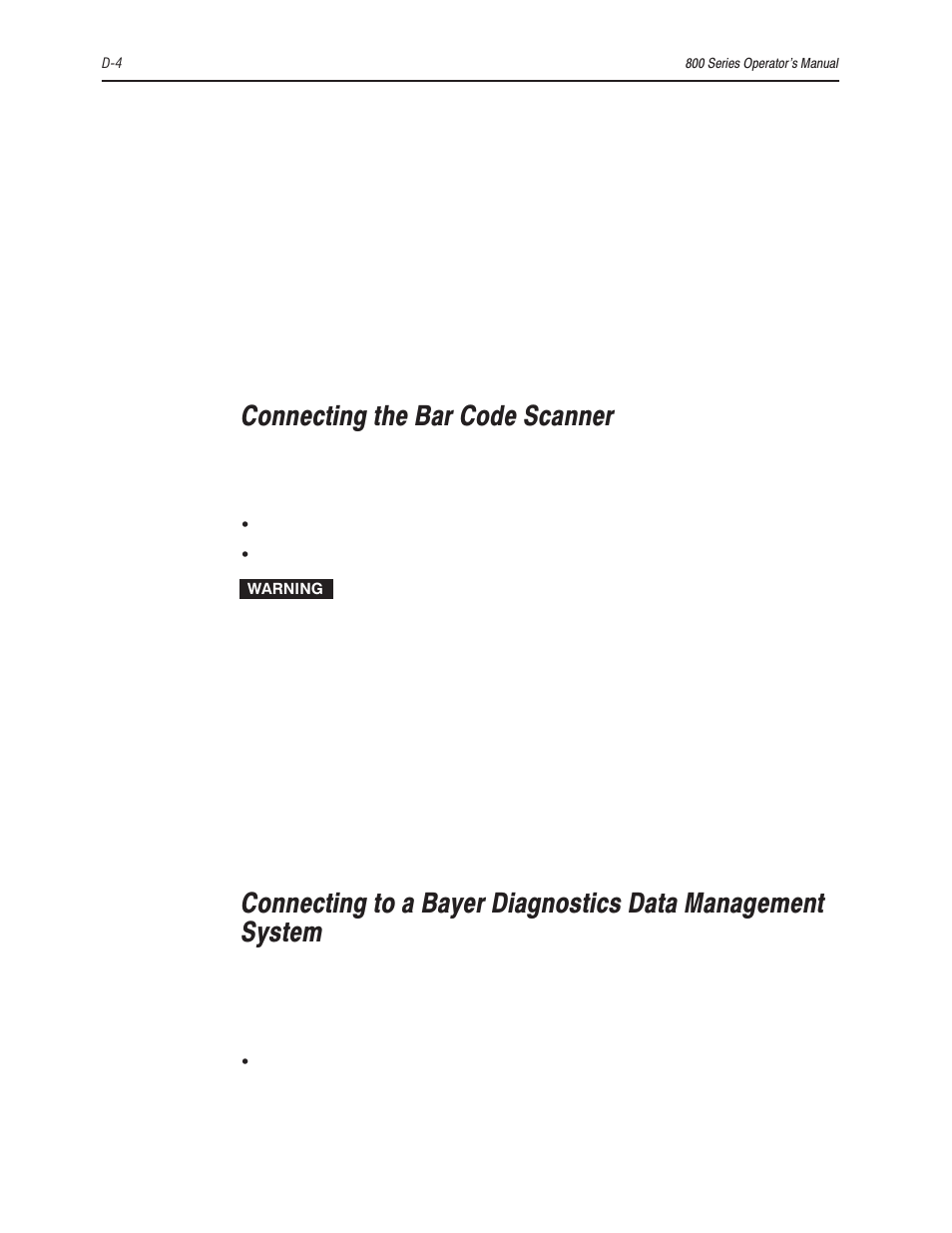 Connecting the bar code scanner | Bayer HealthCare Rapidlab 800 User Manual | Page 524 / 699