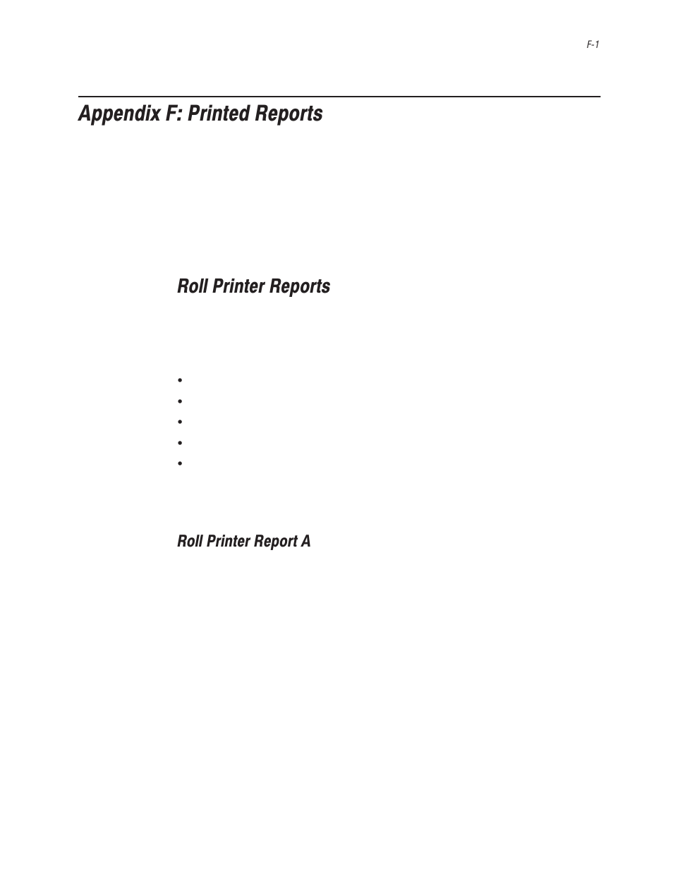 Appendix f: printed reports, Roll printer reports | Bayer HealthCare Rapidlab 800 User Manual | Page 579 / 699
