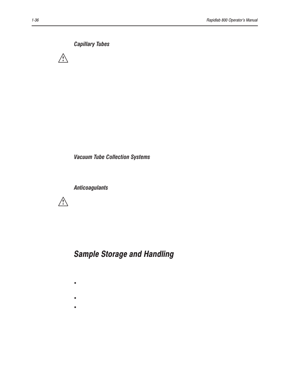 Sample storage and handling | Bayer HealthCare Rapidlab 800 User Manual | Page 58 / 699