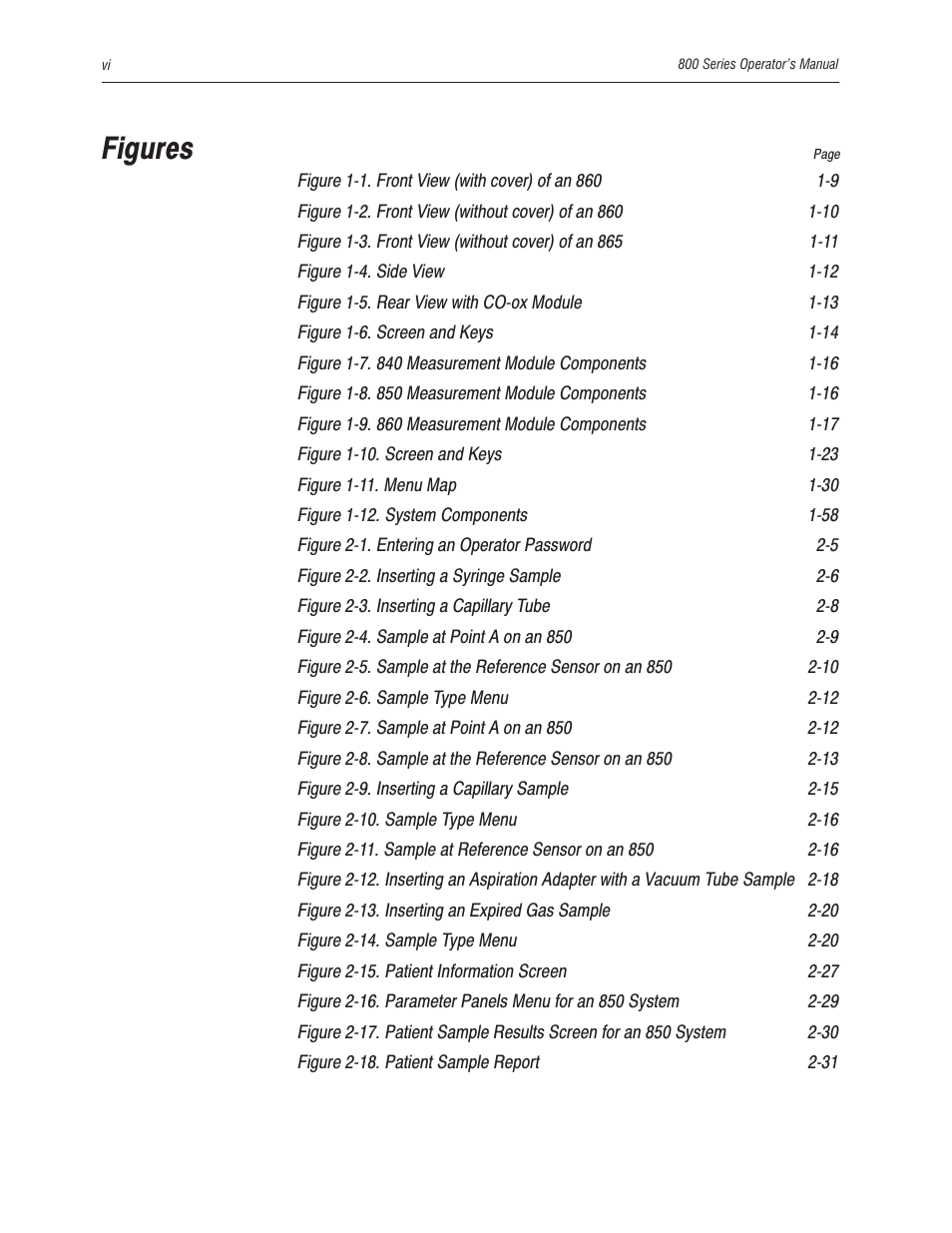 Figures listing, Figures | Bayer HealthCare Rapidlab 800 User Manual | Page 6 / 699