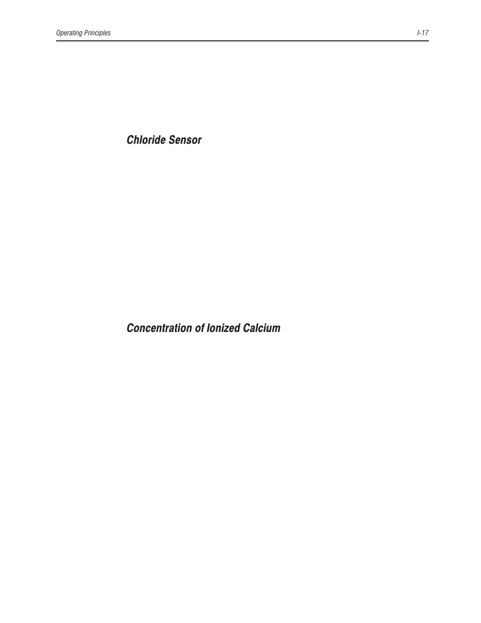 Chloride sensor, Concentration of ionized calcium | Bayer HealthCare Rapidlab 800 User Manual | Page 637 / 699