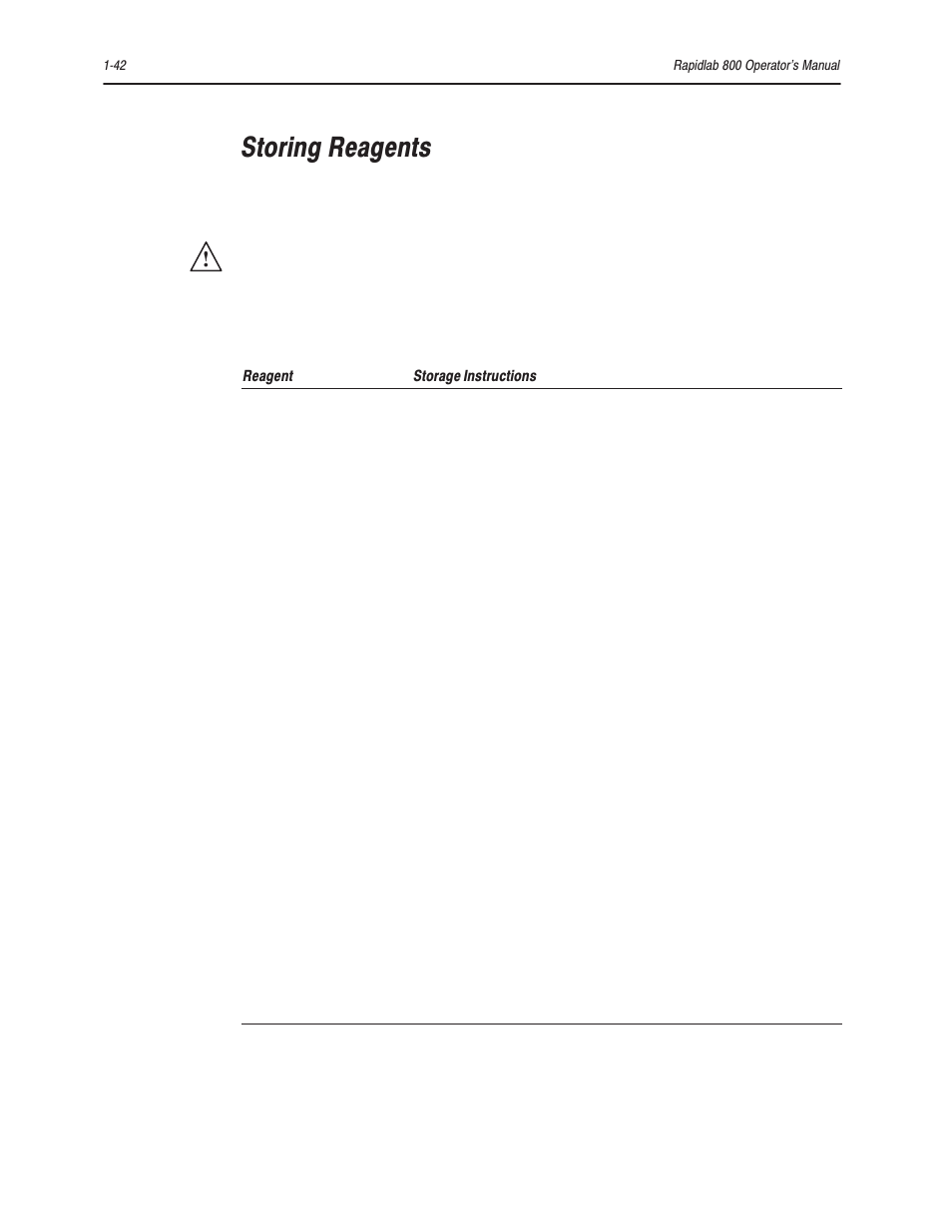 Storing reagents | Bayer HealthCare Rapidlab 800 User Manual | Page 64 / 699