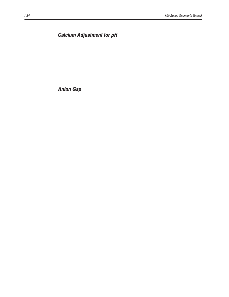 Calcium adjustment for ph, Anion gap | Bayer HealthCare Rapidlab 800 User Manual | Page 654 / 699