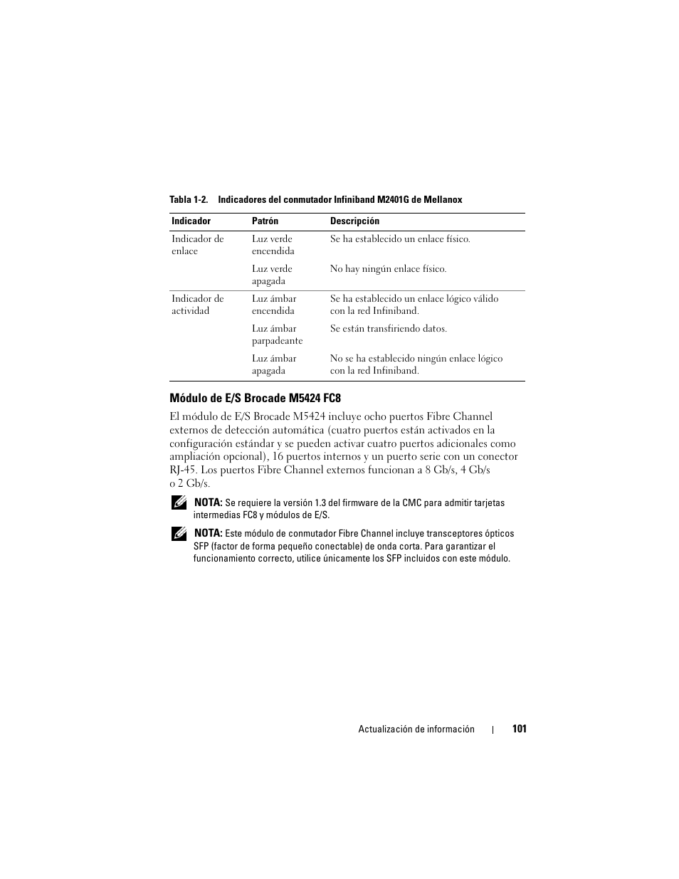 Módulo de e/s brocade m5424 fc8 | Dell PowerEdge M805 User Manual | Page 103 / 106