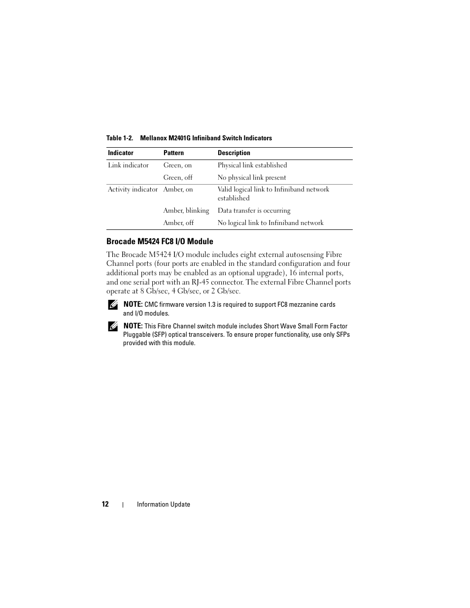 Brocade m5424 fc8 i/o module | Dell PowerEdge M805 User Manual | Page 14 / 106