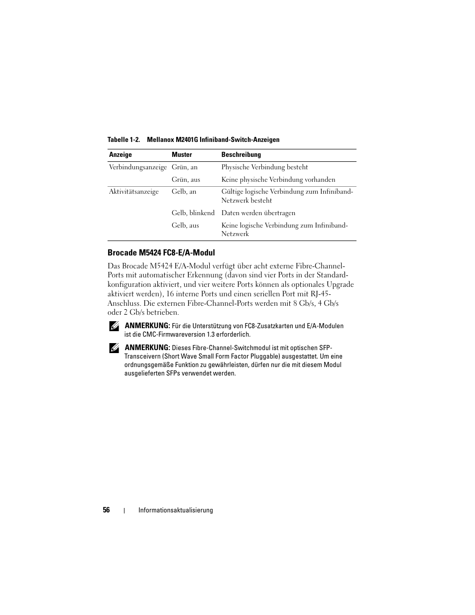 Brocade m5424 fc8-e/a-modul | Dell PowerEdge M805 User Manual | Page 58 / 106