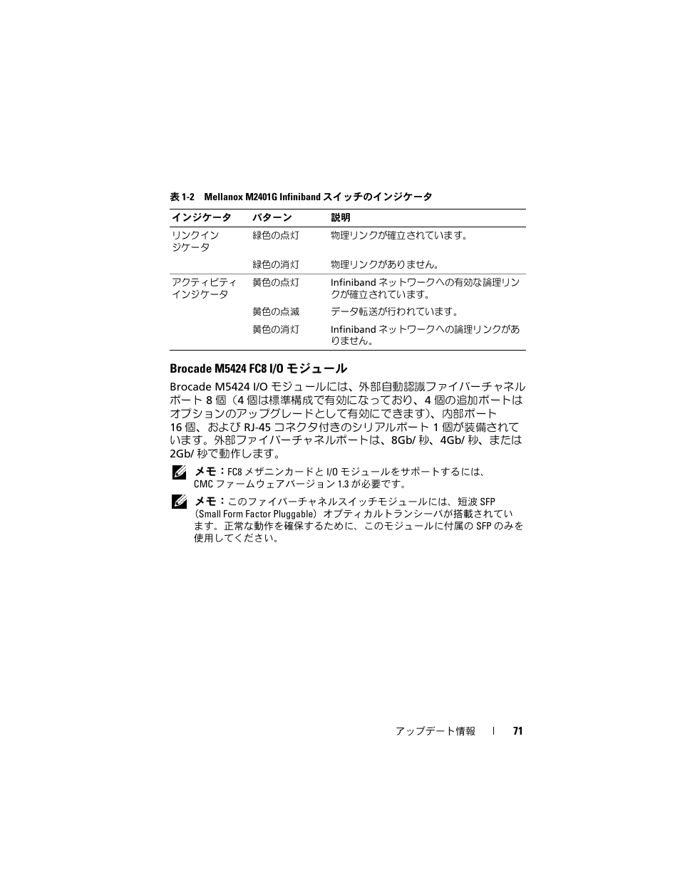 Brocade m5424 fc8 i/o モジュール | Dell PowerEdge M805 User Manual | Page 73 / 106