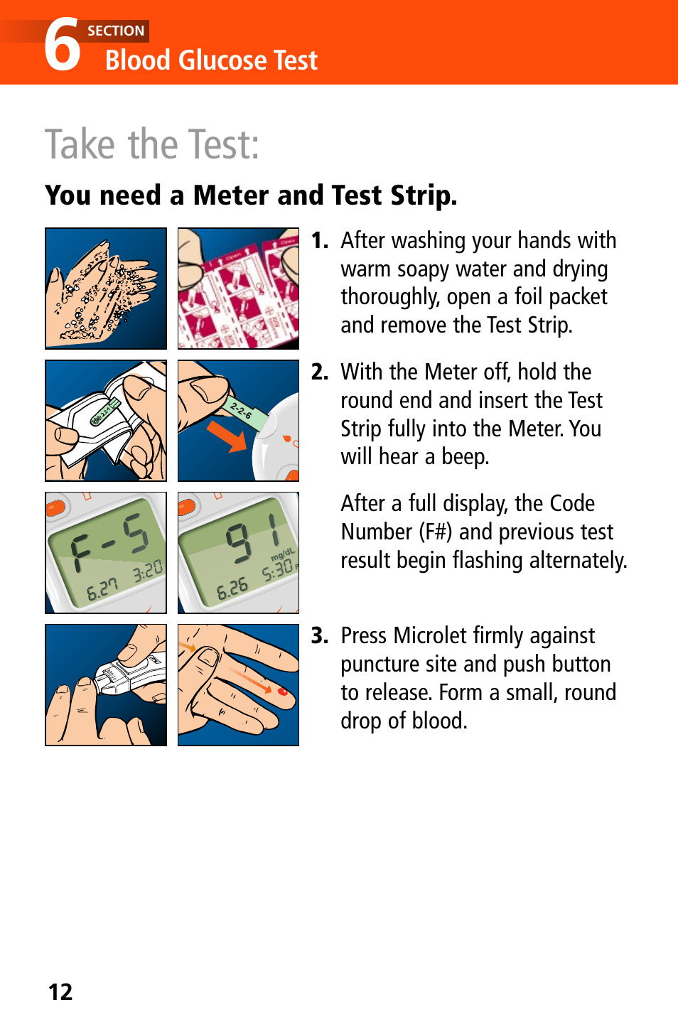 Take the test | Bayer HealthCare Ascensia Elite XL User Manual | Page 16 / 36