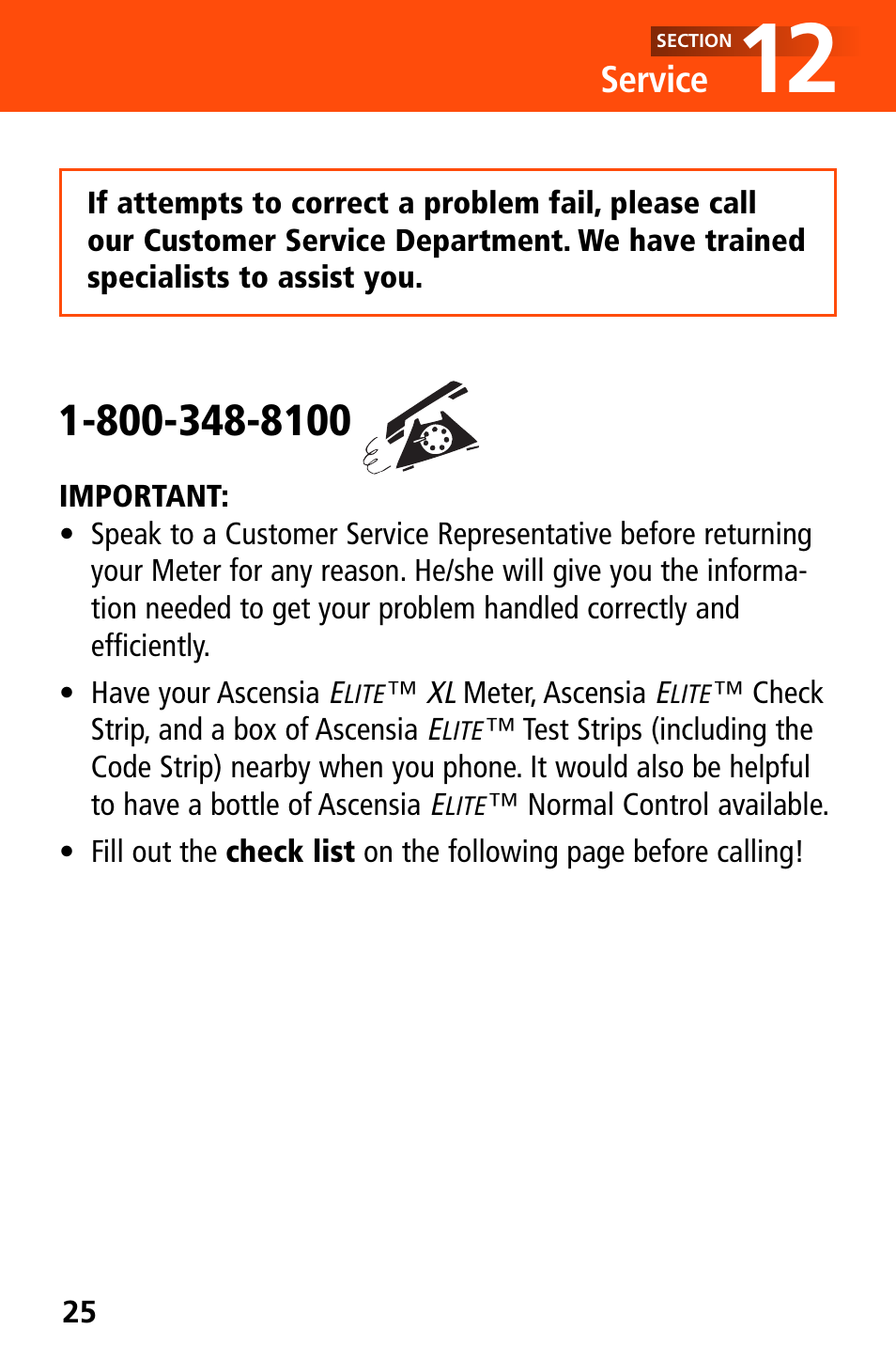 Service | Bayer HealthCare Ascensia Elite XL User Manual | Page 29 / 36