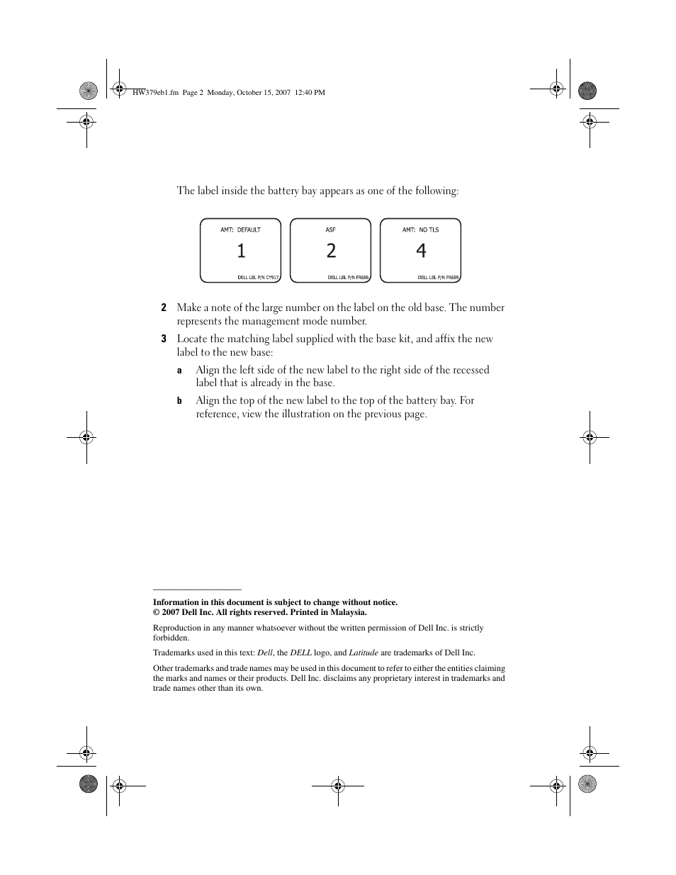 Dell Latitude D630C (Late 2008) User Manual | Page 2 / 36