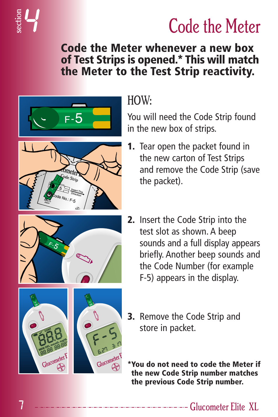 Code the meter | Bayer HealthCare Elite XL User Manual | Page 11 / 70