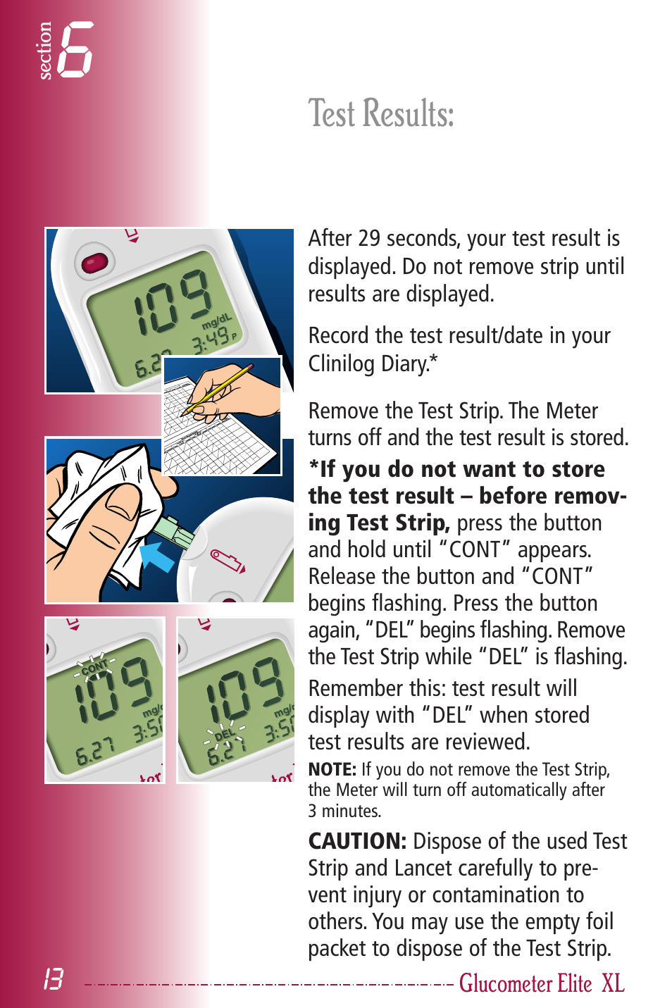 Test results | Bayer HealthCare Elite XL User Manual | Page 17 / 70