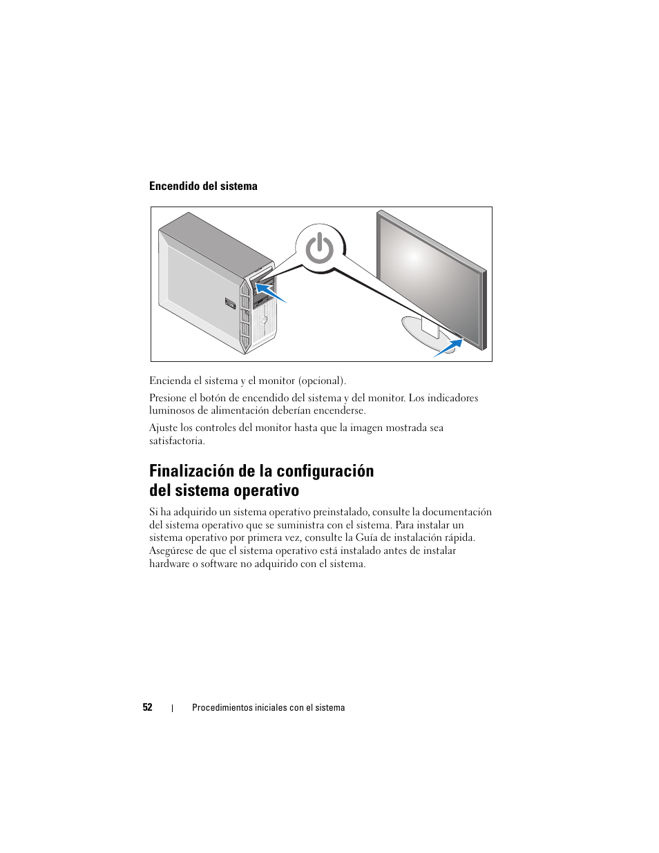 Encendido del sistema | Dell PowerEdge T300 User Manual | Page 54 / 58
